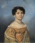Bardou Karl Wilhelm Portrait of a Young Lady in a Low-Necked Dress with a Pearl Necklace - Hermitage